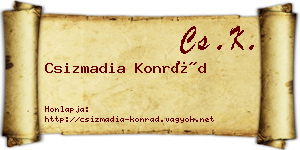 Csizmadia Konrád névjegykártya